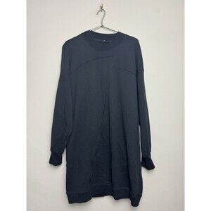 Lululemon Womens Broken Beats Sweater Dress Size 4 Black Pullover French Terry